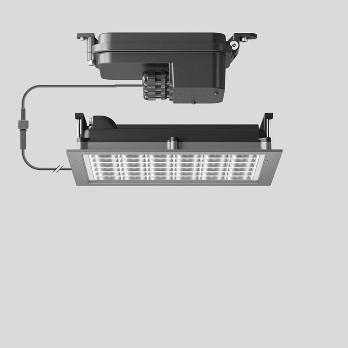 BEGA LED-Einbaustrahler 60W Konv DALI si 24690AK3 1LED 3000K ws 6591lm si mt Alu