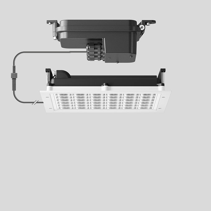 BEGA LED-Einbaustrahler 60W Konv DALI ws 24690K3 1LED 3000K ws 6591lm ws mt Alu