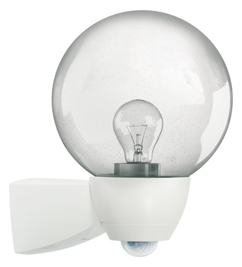 ESYLUX Sensorleuchte 77W HV ws mt E27 AL P Monza 130 weiß IP44 Gl_klar