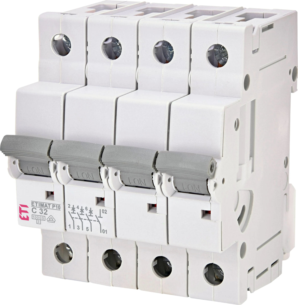 ETI Leitungsschutzschalter UC C 32A 3+N ETIMAT P10 3p+N C32 400V 4TE 50Hz IP20
