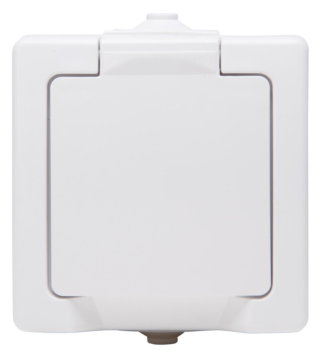 KOPP Steckdose 1f arkws mt AP m.BS IP44 NAUTIC 107802006 Klappd