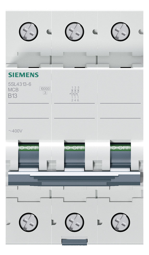 SIEMENS Leitungsschutzschalter UC B 13A 5SL4313-6 3p 400V 3TE 50Hz IP20