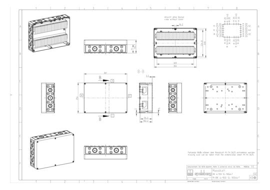 SPELSBERG Klemmenkasten 4qmm 100f Kst AP RKi 4/100 SL-100x4² 254x360x111mm IP66