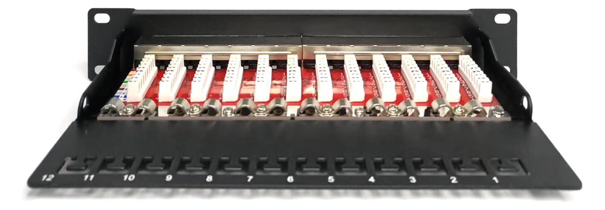 ASSMANN ELEKTRO Patchpanel 12Ports Cat6A DN-91612S-EA 254mm(10) Schirm RAL9005