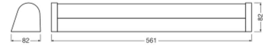 LEDVANCE LED-Wandanbauleuchte 6-11W ws LN MR 600 P 11W MS 840 3000-4000K EVG