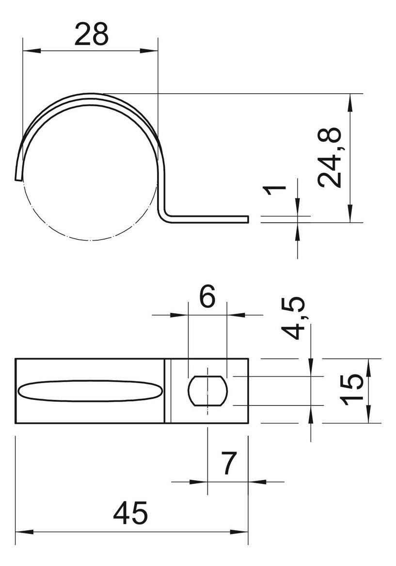 BETTERMANN Befestigungsschelle 1f 28mm 604 28 G einlappig ST hfr