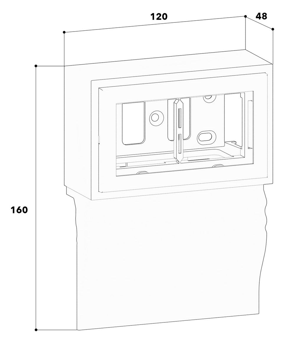 GGK Geräteträger SL-K 2f ws 80x20mm hfr 4D 20x80 BP-D2 Standard