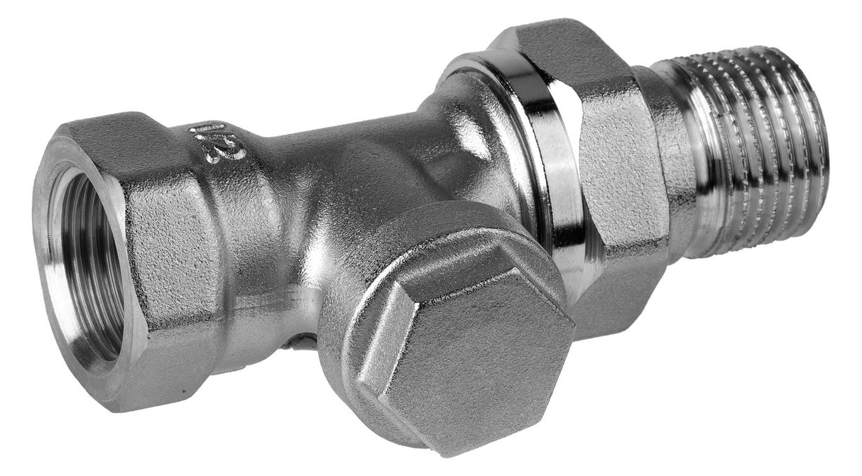 HONEYWELL Rücklaufverschraubung Verafix Messing, vernickelt, Durchgang, 1/2"