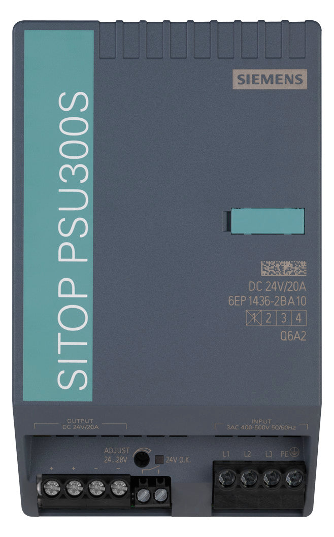SIEMENS Gleichstromversorgung REG 24V 6EP1436-2BA10 480W 400-500VAC 20A IP20
