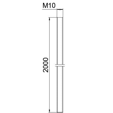 BETTERMANN Gewindestange M10x2000mm ST TR M10 2M BR