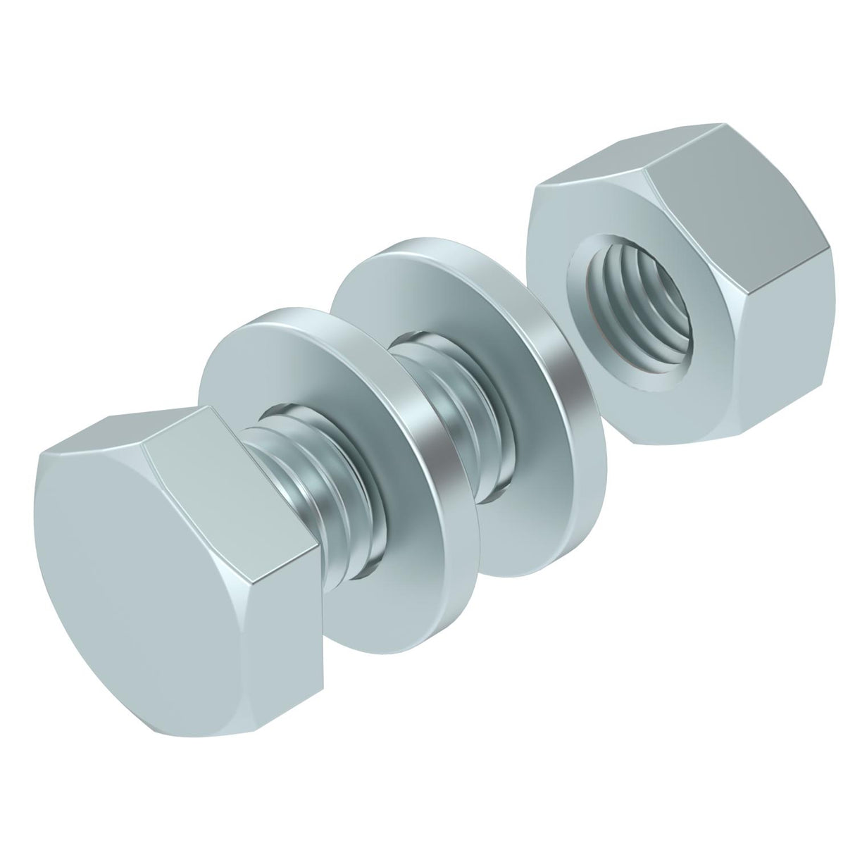 BETTERMANN Sechskantschraube M6x12mm M10 SKS-Serie SKS 6x12 F m.Mutter m.Scheibe