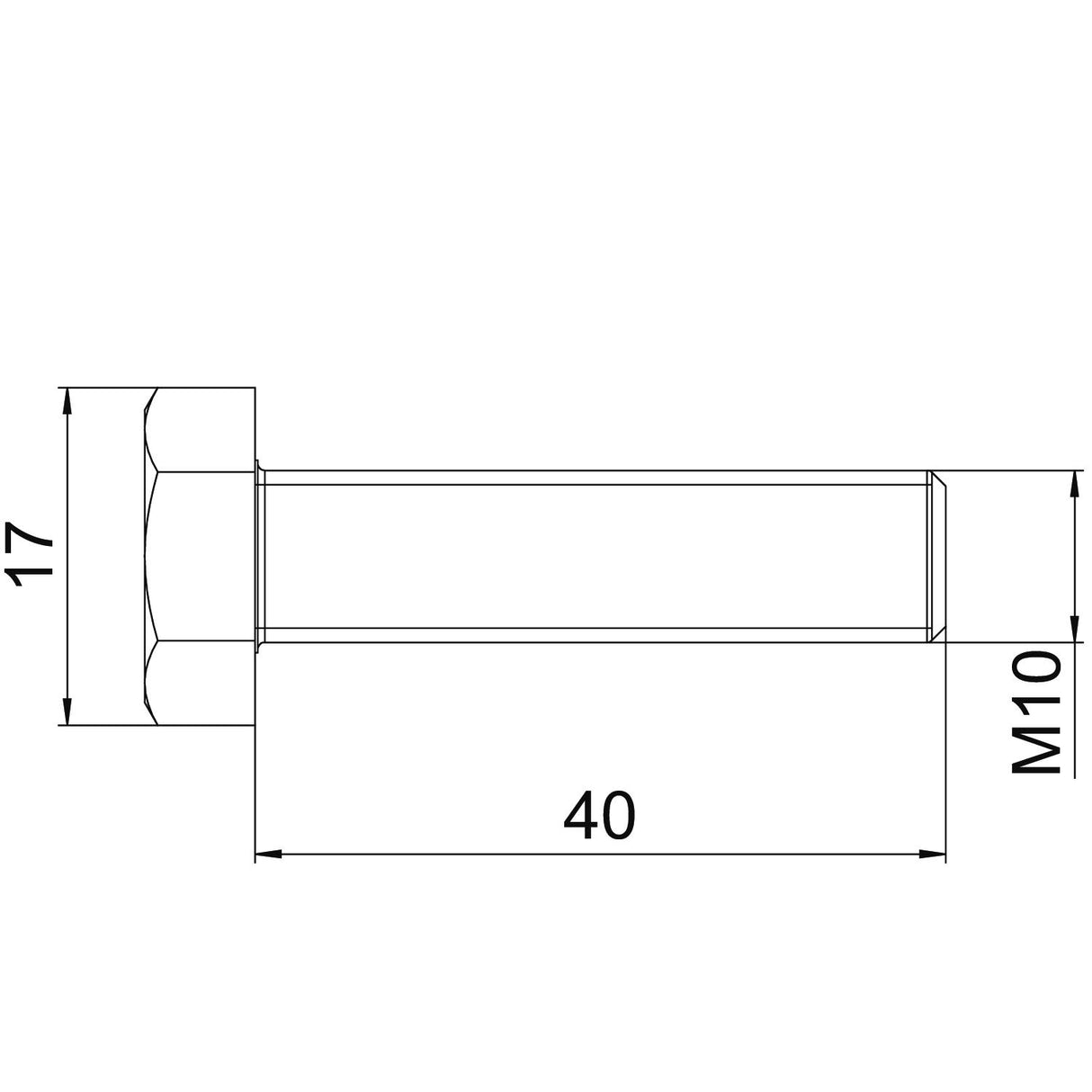 BETTERMANN Sechskantschraube m.Mutter ST SKS-Serie SKS 10x40 F m.Scheibe M17