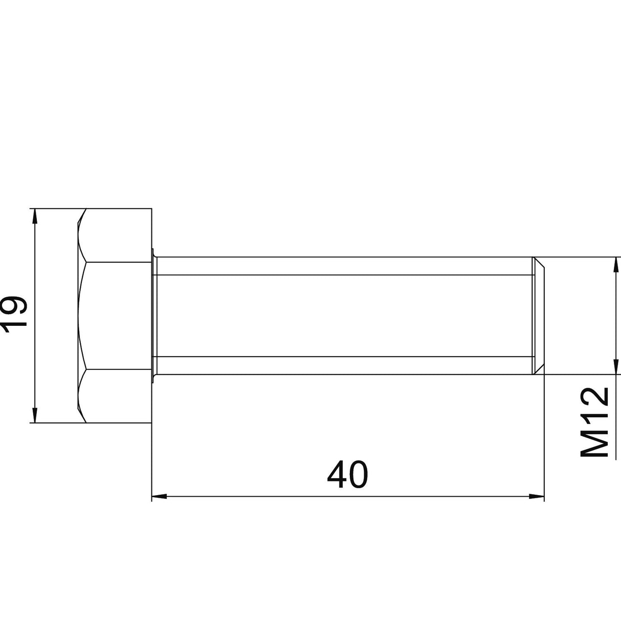BETTERMANN Sechskantschraube m.Mutter ST SKS-Serie SKS 12x40 F m.Scheibe M19