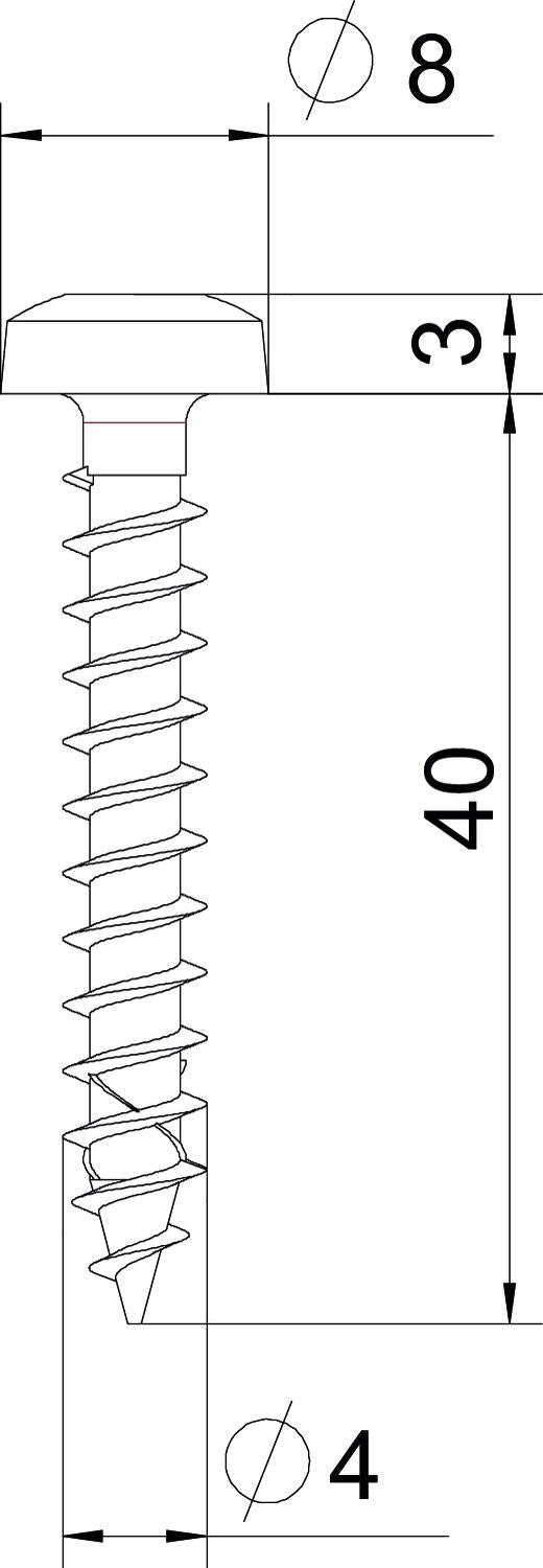 BETTERMANN Panheadschraube TX 4x40mm VA OTSP 4,0x40 A4 L40mm unbeh Edst