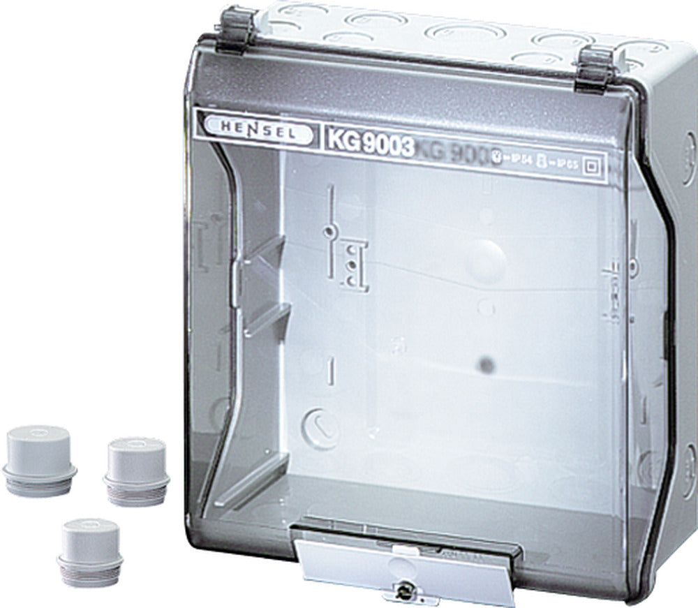 HENSEL Leergehäuse Kst IP65 ET95mm KG 9003 B217xH253xT115mm geschl
