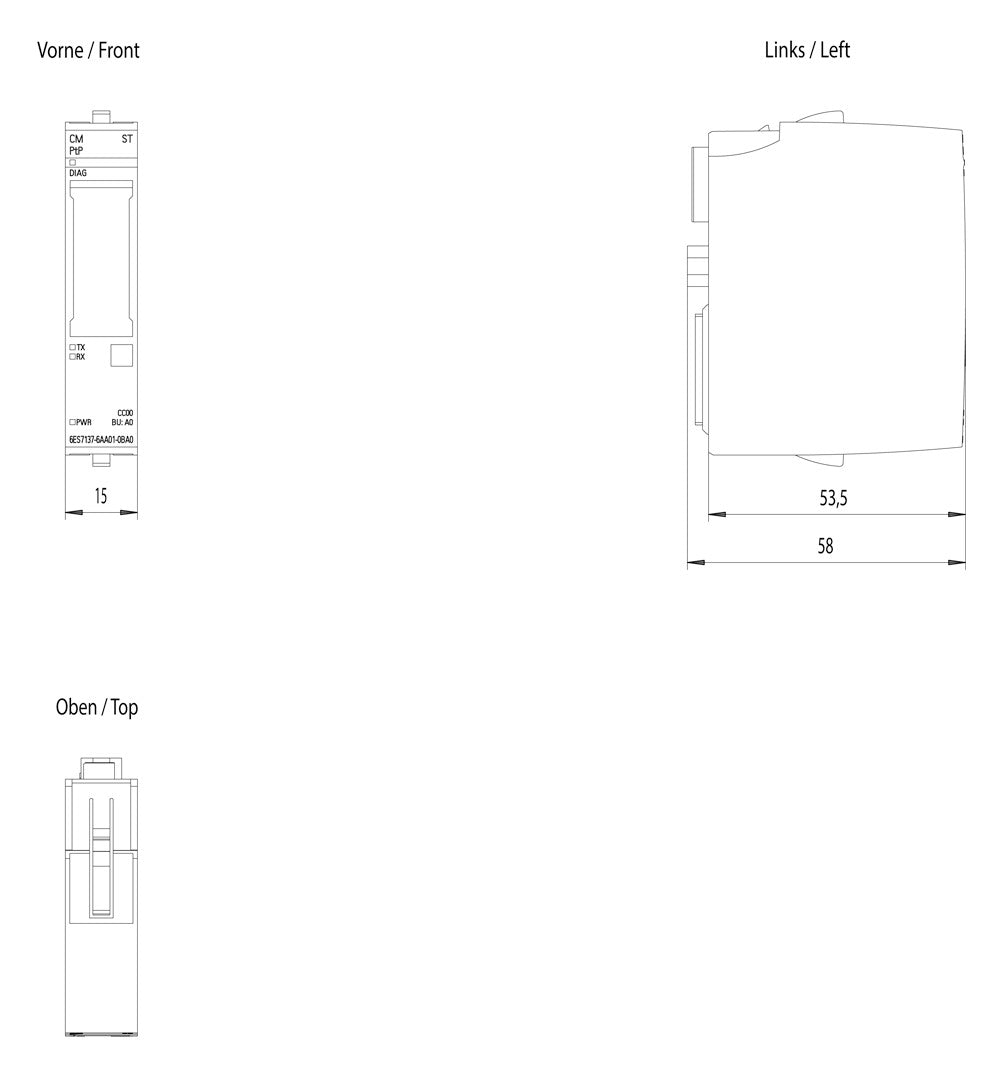 SIEMENS Kommunikations-Modul DC f.MODBUS 6ES7137-6AA01-0BA0 19,2-28,8V