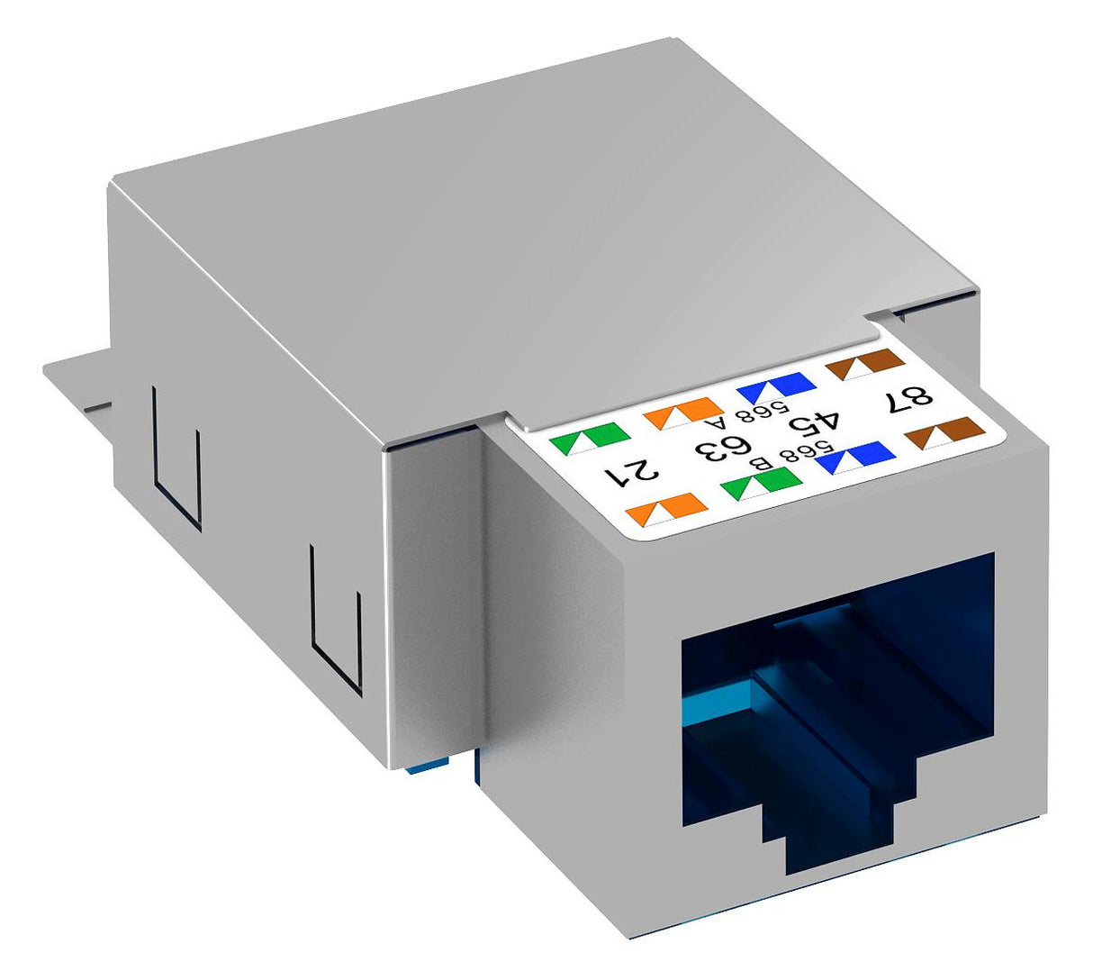 BETTERMANN Modular-Buchse Cat6 RJ45 rnd ASM-C6 G Schirm mass gr LSA
