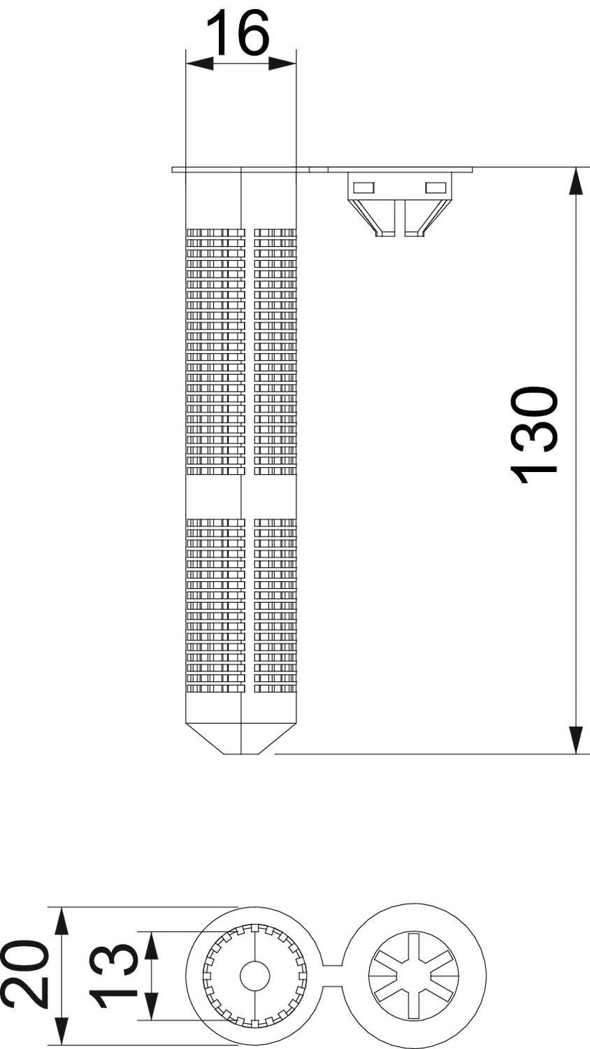BETTERMANN Injectionsankerhülse Kst VMU-SH 16x130 M16x130mm unbeh
