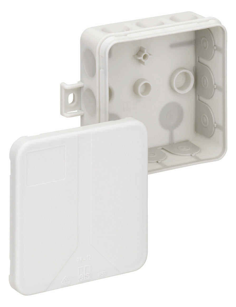 SPELSBERG Abzweigdose IP55 2,5qmm Kst 2K-12 AB-L 85x85x37mm quadrat hfr