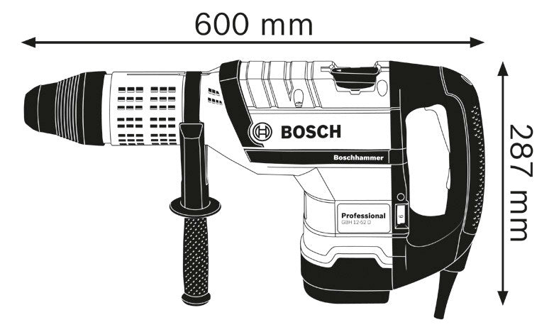 BOSCH-EW Bohrhammer 1700W SDSmax 11,5kg Professional GBH 12-52 D Beton= 52mm