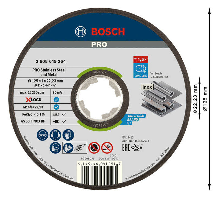 BOSCH-EW Trennscheibe 125x1mm f.Metall 2608619264