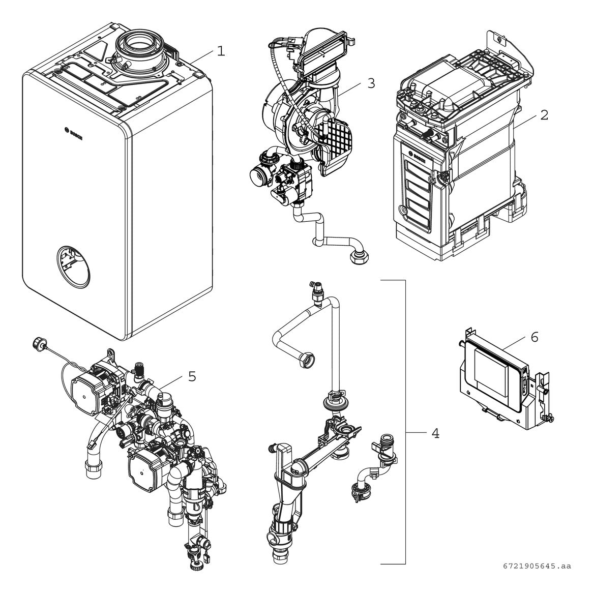 Bosch Hybridsystem, wandhängend CSH5800iG 15 P 23, mit Touch-Bedienfeld | 7738101104