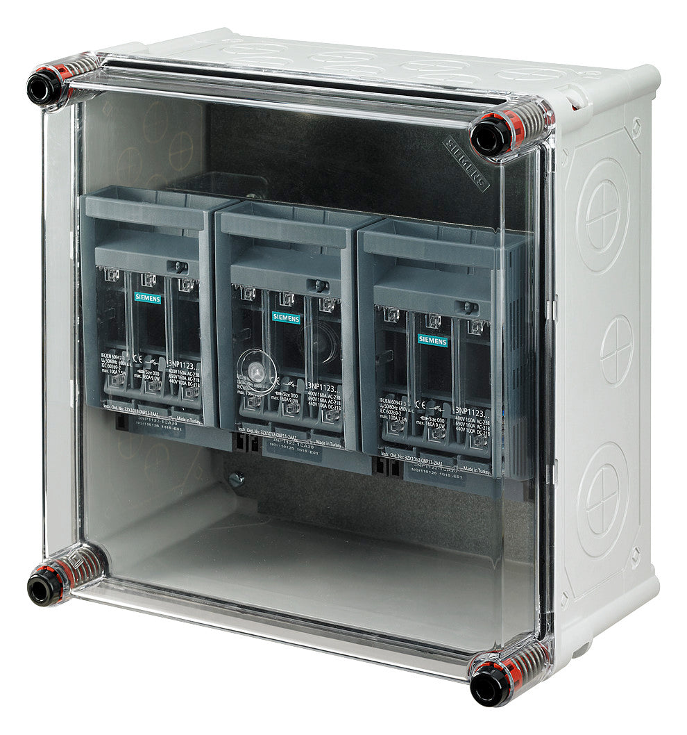 SIEMENS Sicherheitsschalter 400 A 4p 3NP1154-1DA10 NH1, NH2 f.Bodenbef IP40