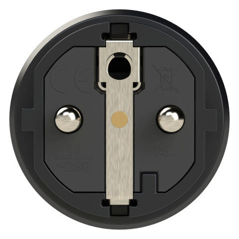 PC ELECTRIC Schutzkontaktstecker 16A 230V Gummi IP54 ger sw 0522-sb