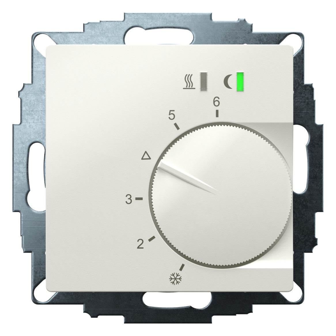 EBERLE Raumthermostat 230V 10A Schließer UTE 2500-RAL9010-G-55 IP20 Bimetall