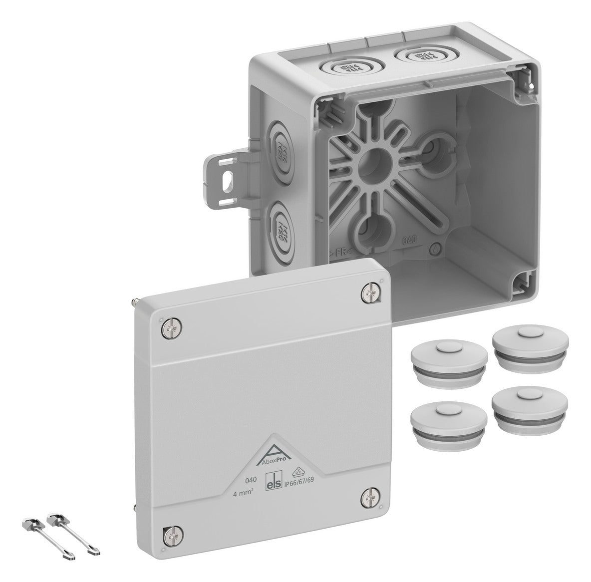 SPELSBERG Abzweigkasten 102x102mm Kst gr Abox Pro 040 AB-L IP66/IP67/IP69 IK09