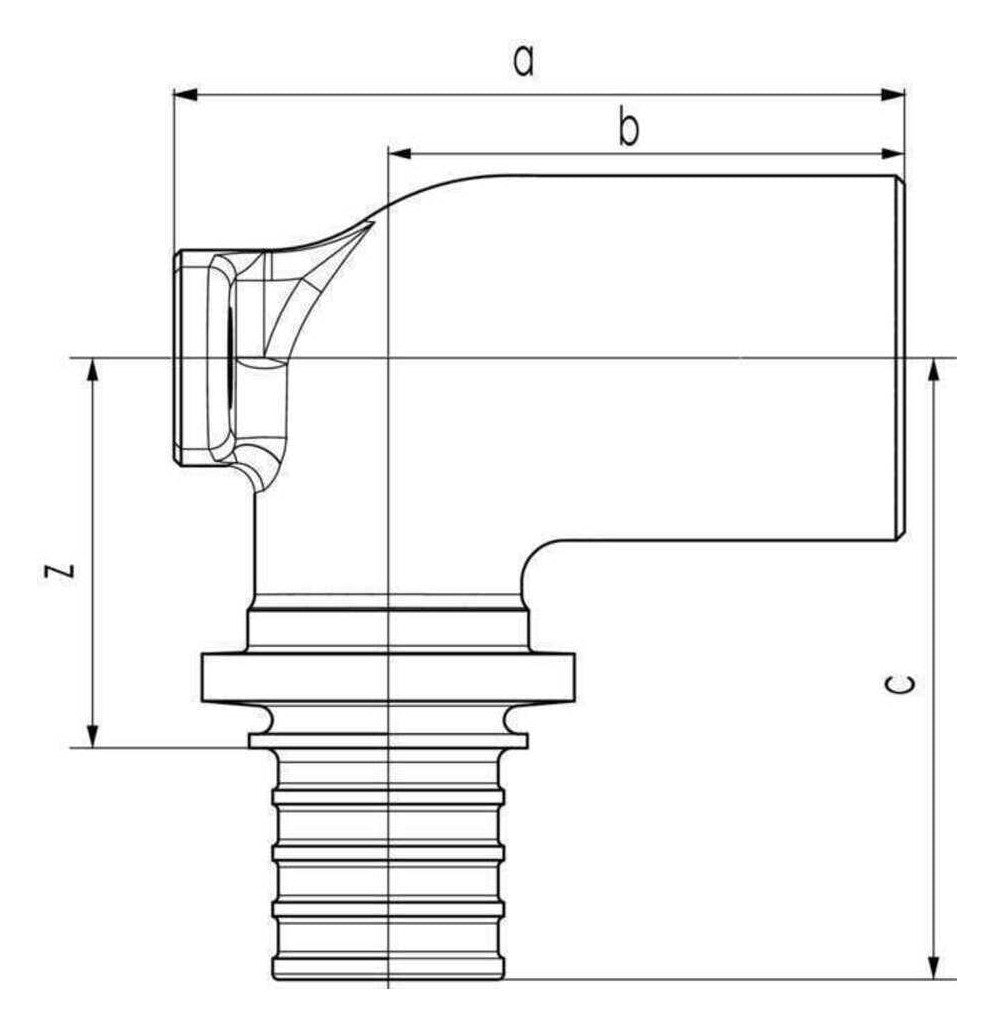 Rehau Wandwinkel RAUTITAN RX+ 20 - Rp 1/2 lang | 14563631001