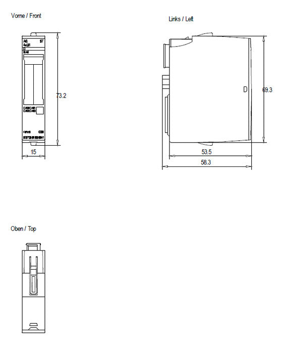SIEMENS Analoges I/O-Modul DC 19,2-28,8V 6ES7135-6HD00-0BA1