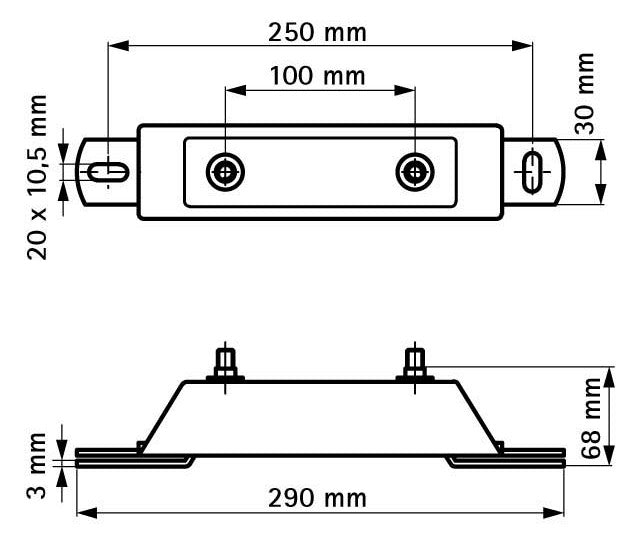 Walraven Fixpunktbefestigung dB-FiX 80 ev bis 2Zoll M10 schalldäm. (Zub. HD500) | 6693008