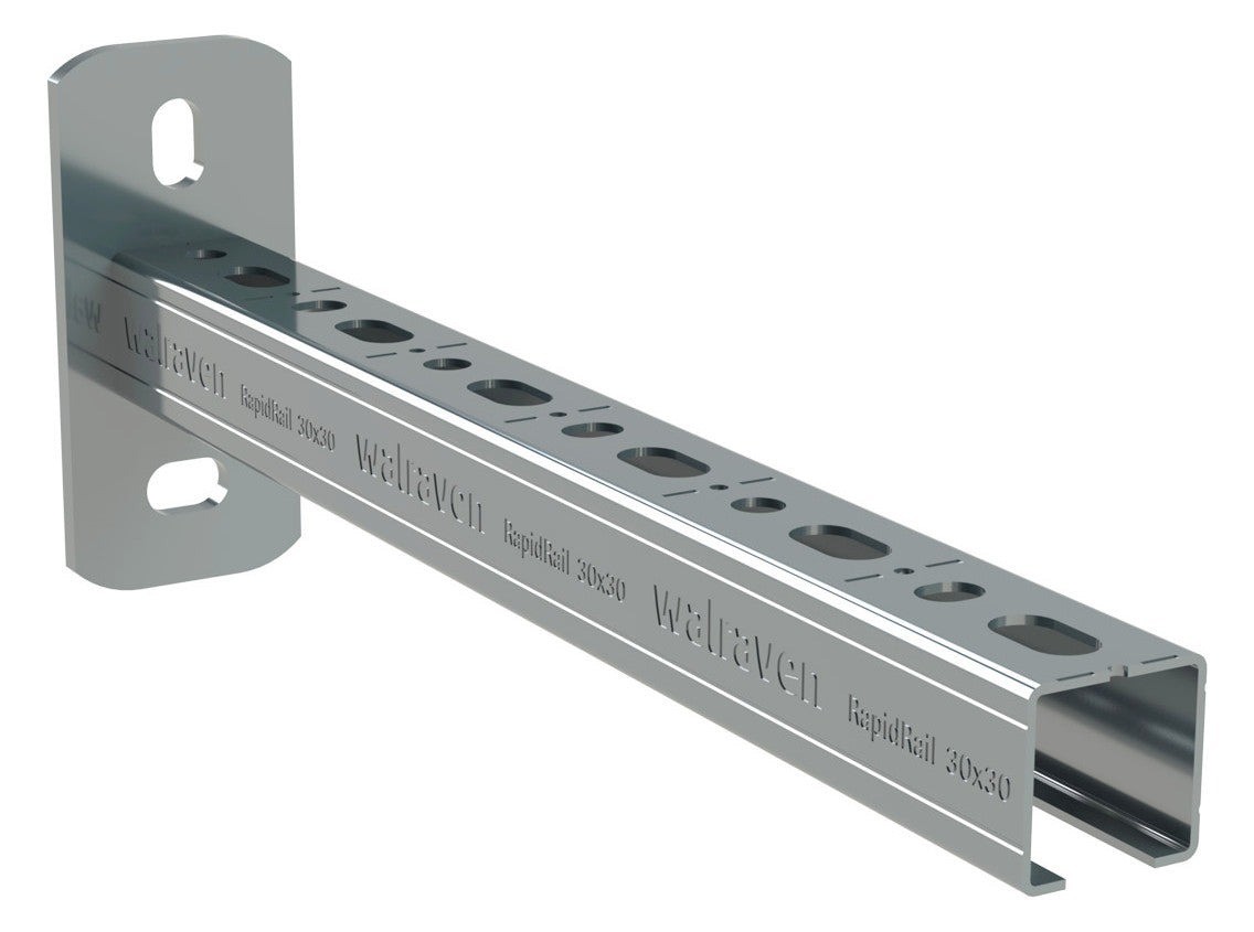 Walraven Wandkonsole RapidRail 30x30 ev L: 200 mm mit Schnittmarkierungen | 66033020