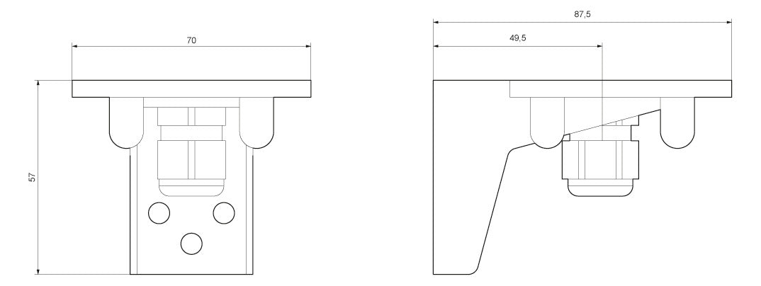 SIEMENS Signalsäule Befestigung Fußmont 8WD4408-0CC sw