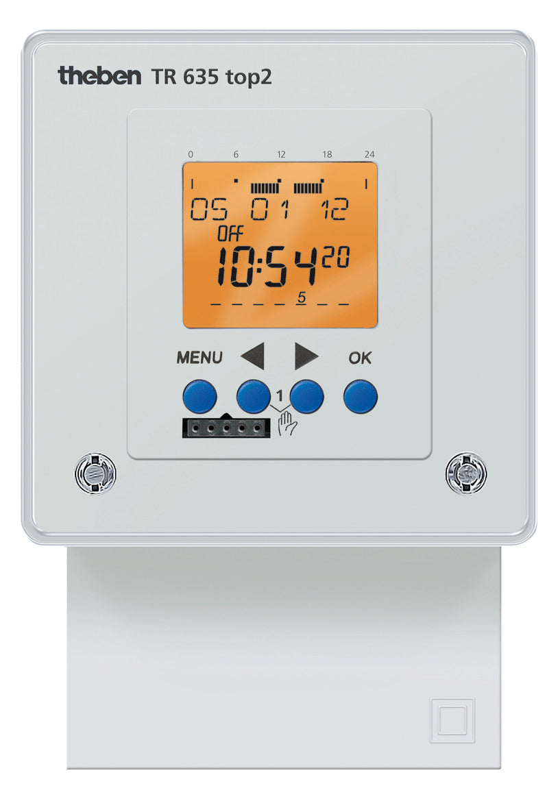THEBEN Schaltuhr digi 230-240VAC 1kan TR 635 top2 87600h FR-Einb 24h Prog