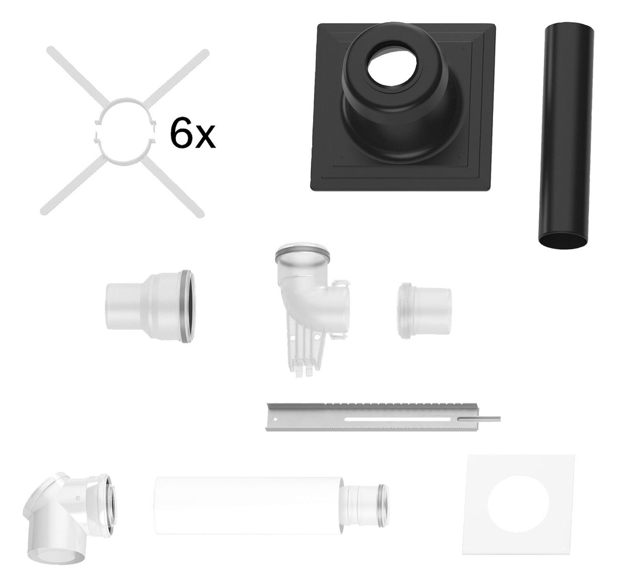 Bosch Abgaszubehör FC-Set80-C93x (oben) Grundbausatz C93x, d:80/125-110mm | 7738112548