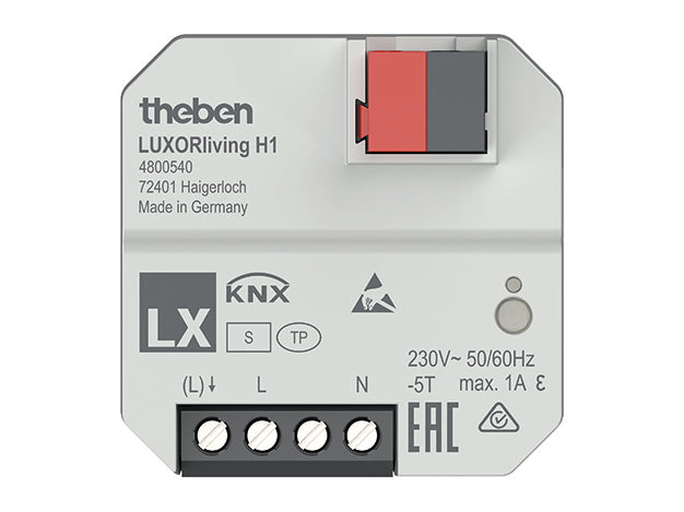 THEBEN Heizungsaktor KNX UP 1Ausg 1A LUXORliving H1 230V Ventilschutz