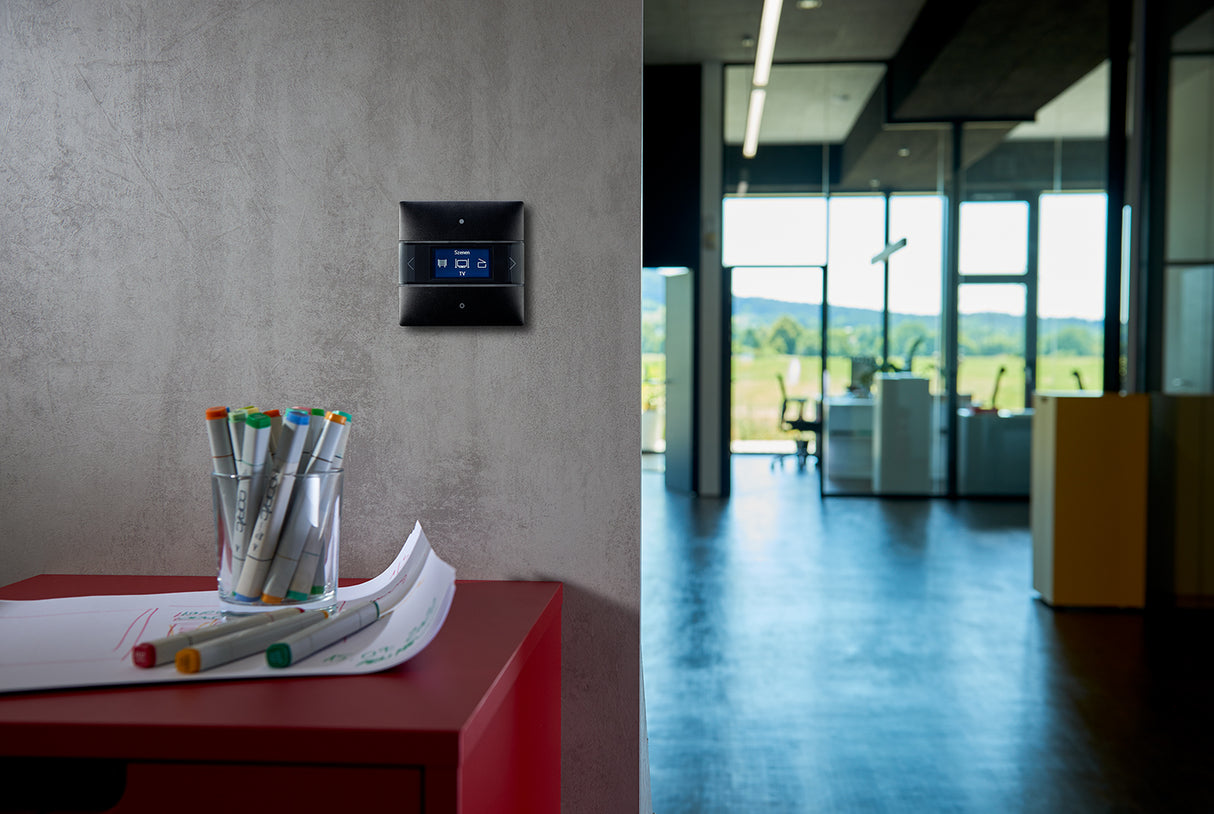 THEBEN Raumtemperaturregler UP KNX sw mt iON 108 KNX BK Basis+v.Abdeckpl LED
