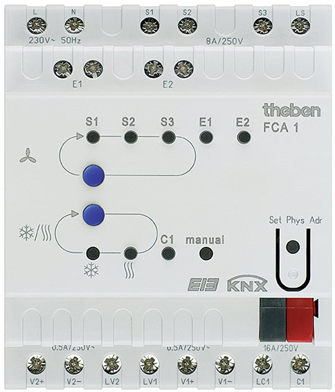 THEBEN Heizungsaktor KNX REG 5Ausg 16A FCA 1 KNX 24-230V Handschaltung
