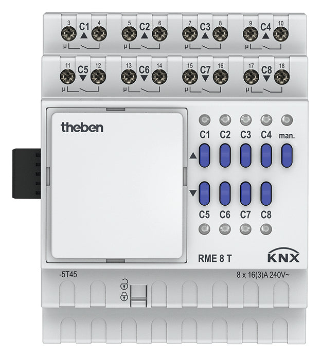THEBEN Schaltaktor KNX REG 4TE 8f 16A RME 8 T KNX Handbedien