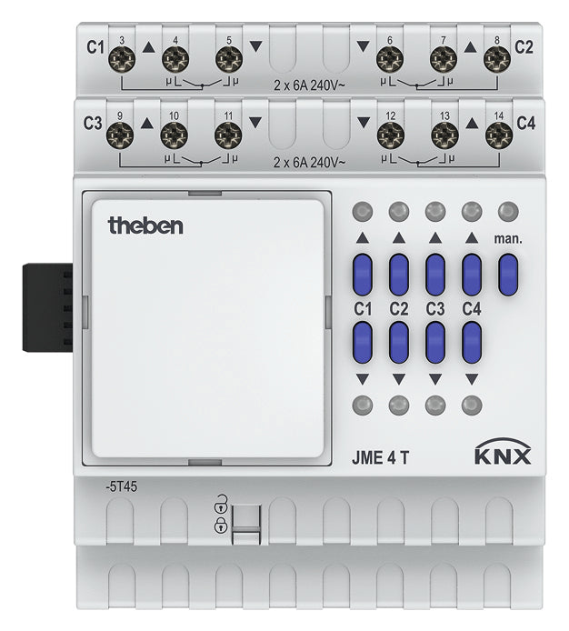 THEBEN Jalousieaktor KNX REG 4f 4Eing 6A JME 4 T KNX Handbedien