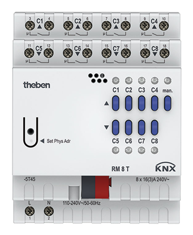 THEBEN Schaltaktor KNX REG 4TE 8f 3A RM 8 T KNX 2000W 110-240V Handbedien