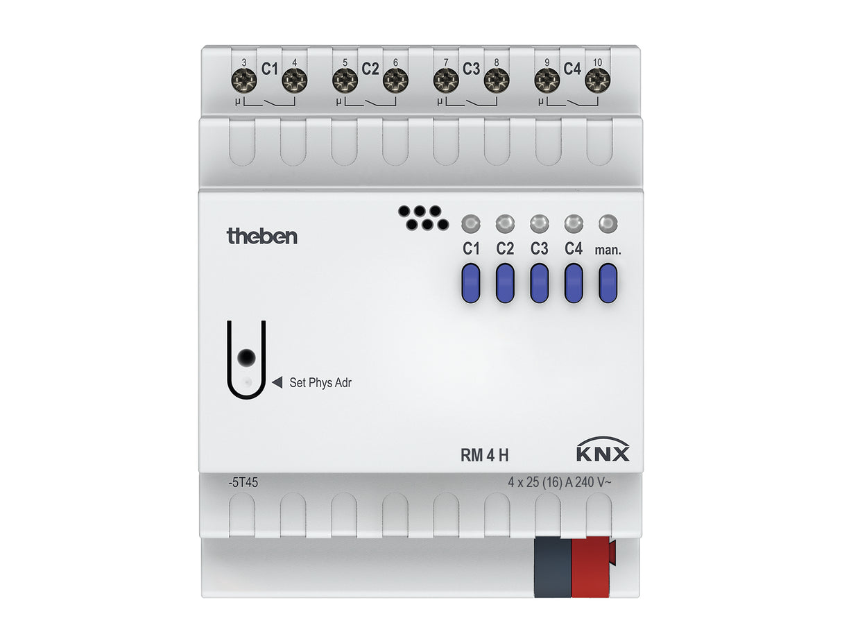THEBEN Schaltaktor KNX REG 4TE 4f 25A RM 4 H KNX 4800W Handbedien