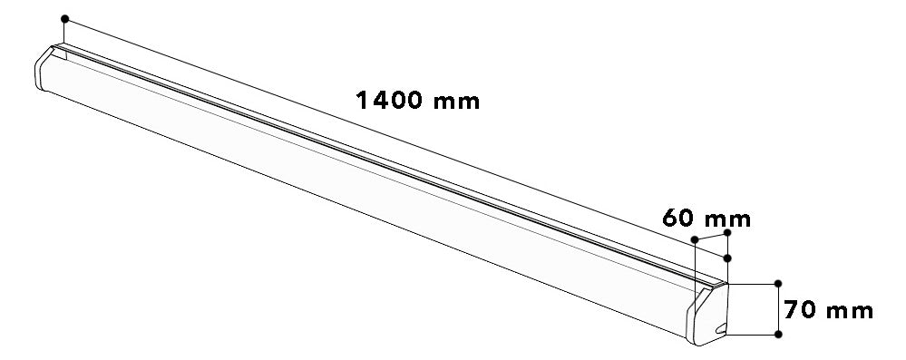 GGK Leitungsführungskanal Kst anth unbeh KB 60x70-Set 60x70x1400mm RAL7016