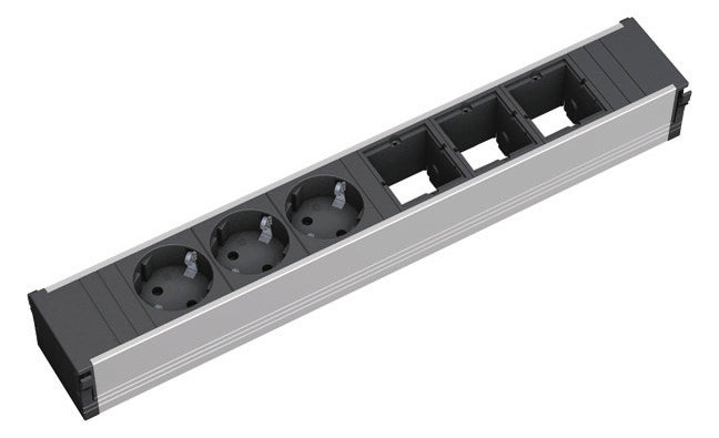 BACHMANN Steckdosenleiste 3/3f sw 0,1m CONI 912.006 35° IP20 1,5qmm