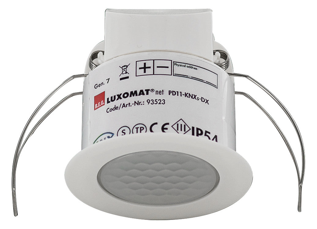 BEG Präsenzmelder-Bus KNX UP v0-360° ws PD11-KNXs-FLAT-DX-DE 2,5m