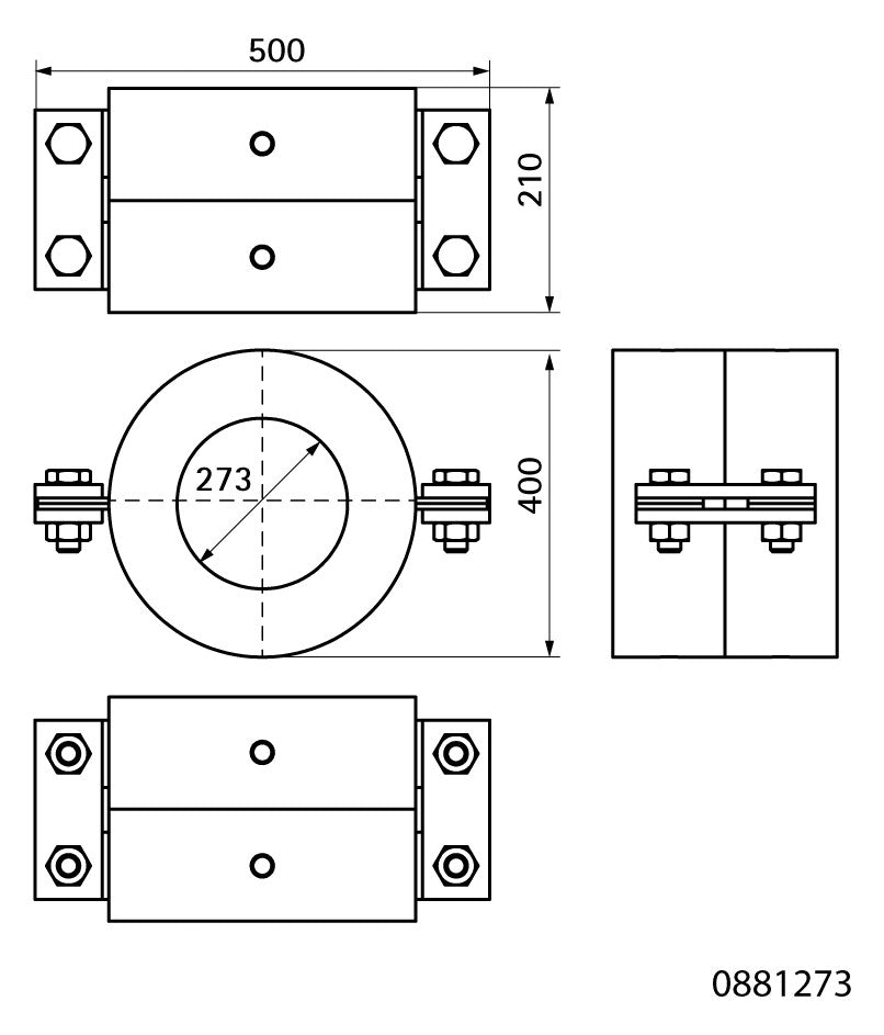 Walraven Kältefestpunktschelle BISOFIX CF PUR 273,0 mm | 0881273