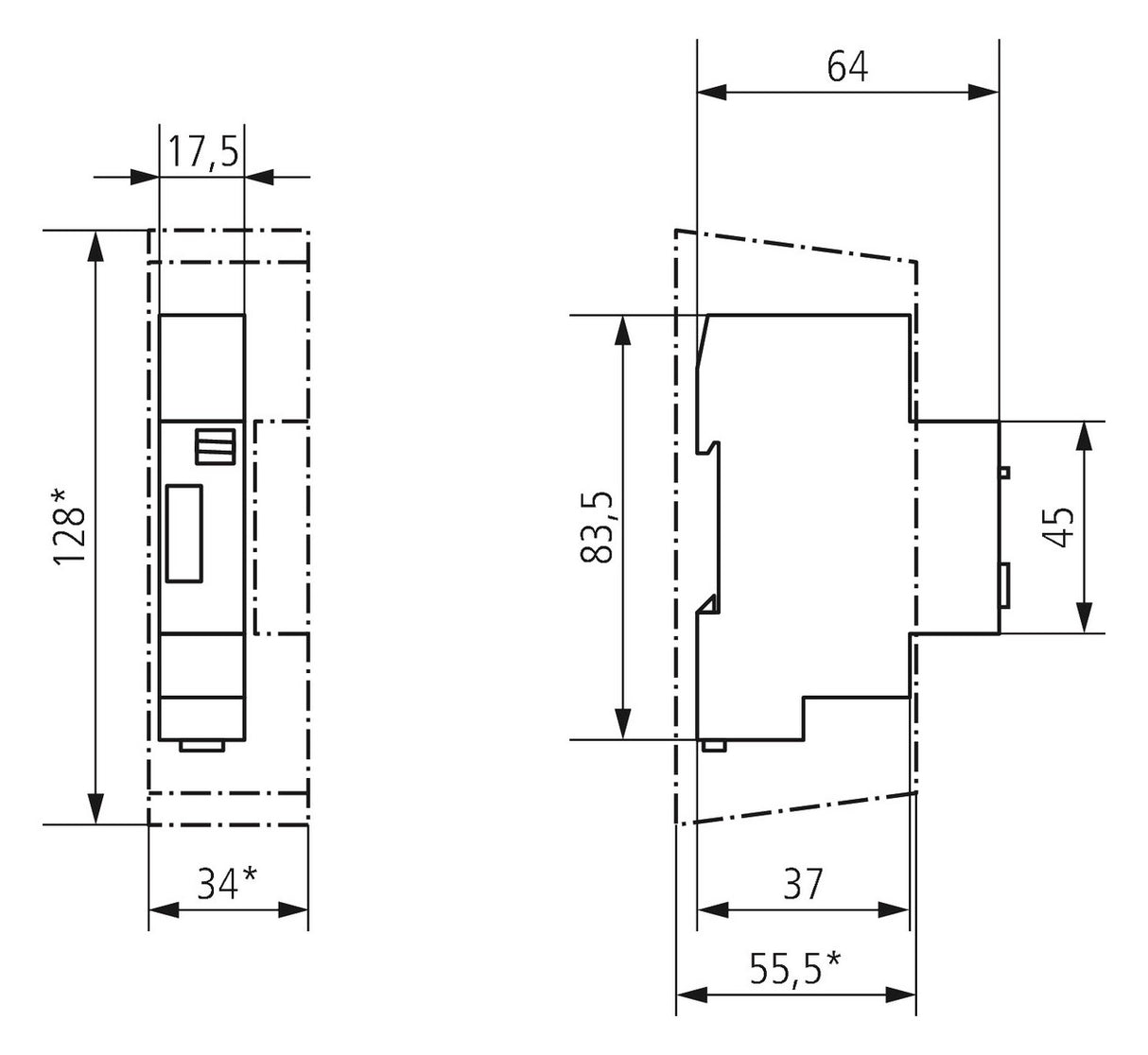 THEBEN Treppenlichtzeitschalter REG mech TLZ ELPA 8 230VAC 3/4Leiter 230V/AC 1TE
