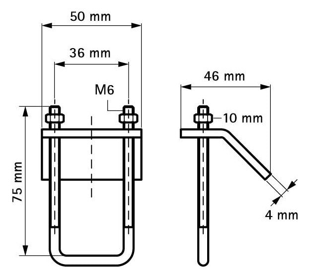 Walraven Trägerklammer RapidRail M6 Edelstahl 1.4401 V4A - für RapidRail | 6587011